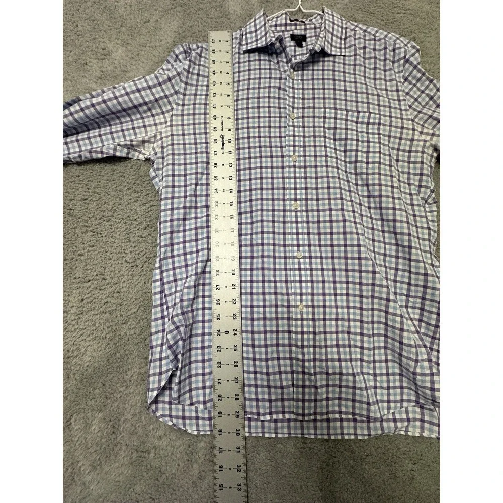 J. Crew Shirt Men's‎ L Plaid Button Down Long Sleeve Crosby 120's 2-ply Cotton